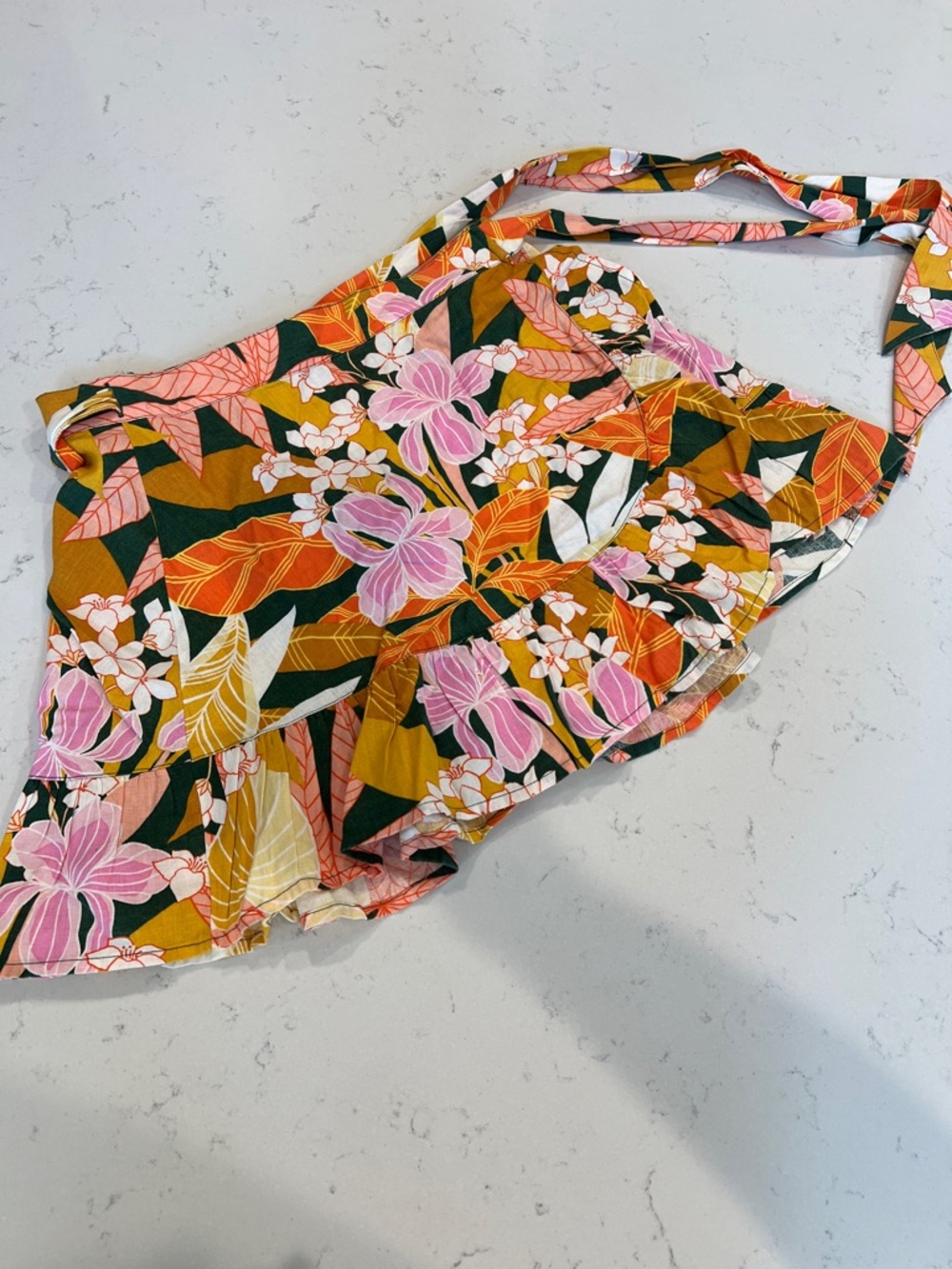 aerie Floral wrap mini skirt